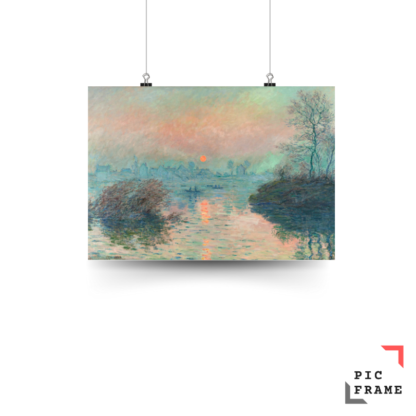 Sunset on the Seine at Lavacourt, Winter Effect