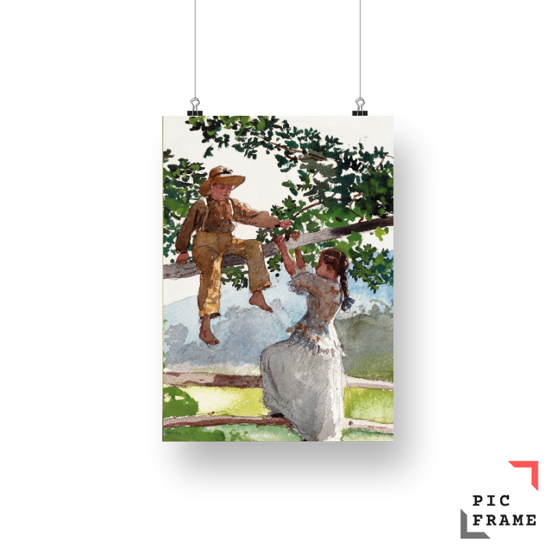 Winslow Homer On The Fence Giclee