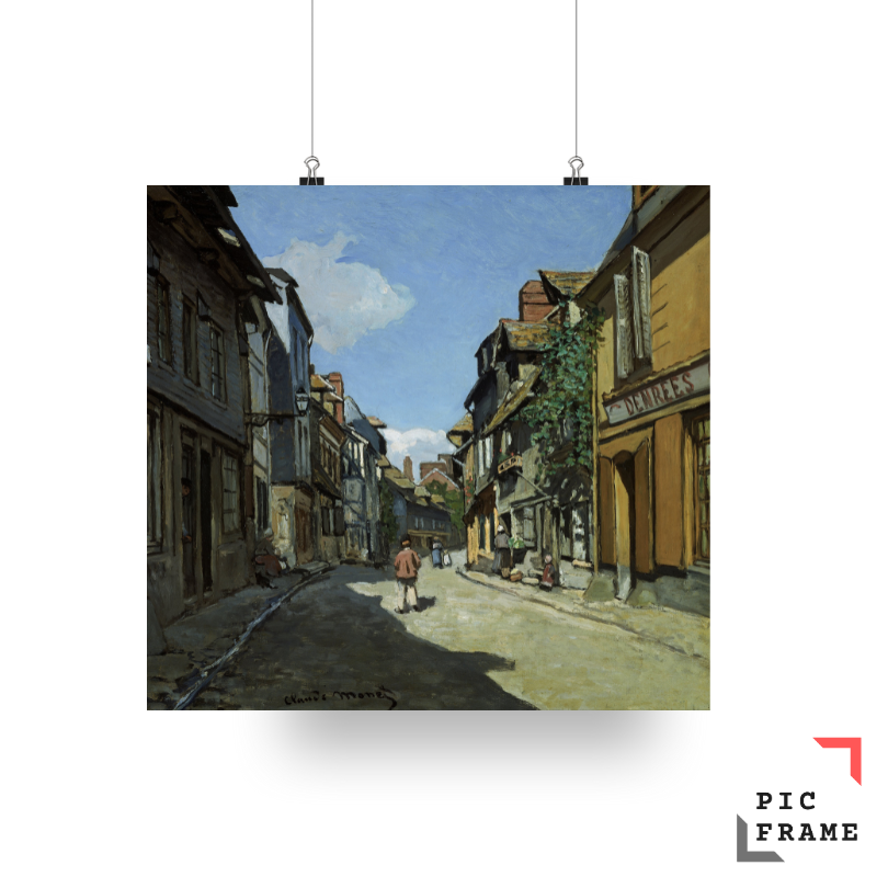 The Rue de La bavole at Honfleur by Claude Monet (1864)