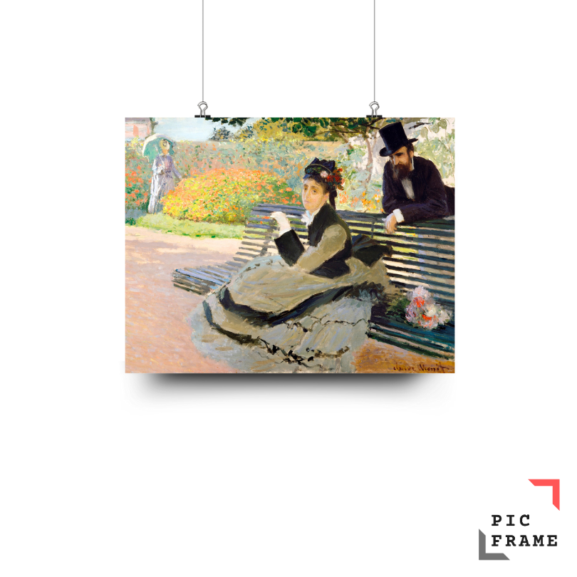 Camille Monet on a Garden Bench