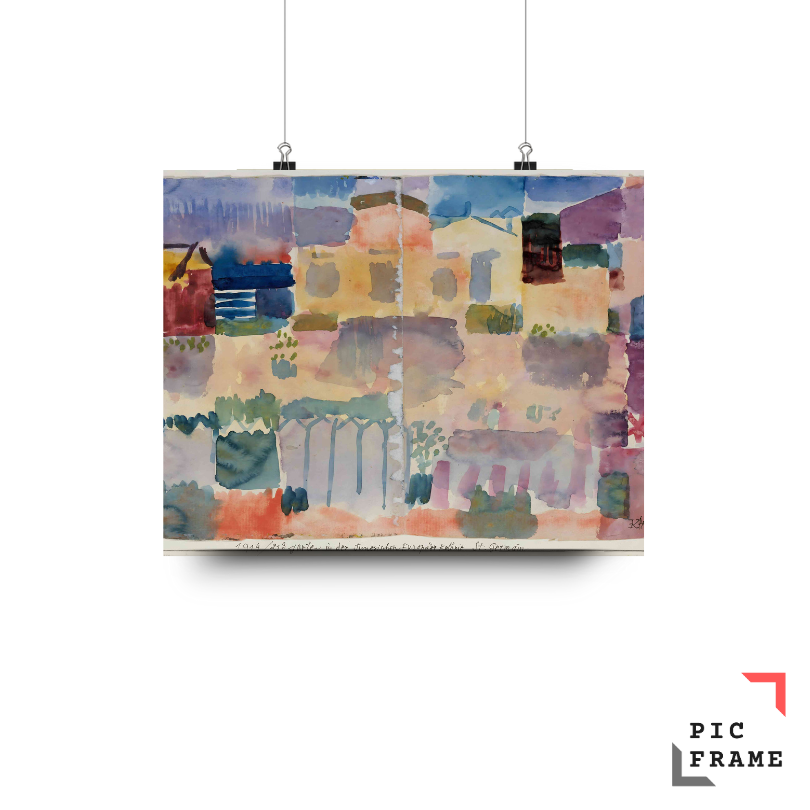 Paul Klee - Garden in St. Germain, The European Quarter Near Tunis (1914)