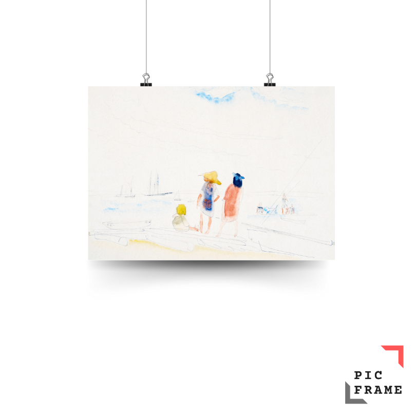 Two Women and Child on Beach (1916) Charles Demuth