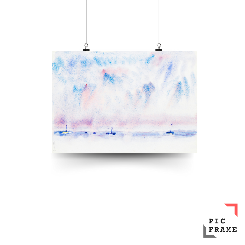 Bermuda Sky and Sea with Boats (ca. 1917) Charles Demuth