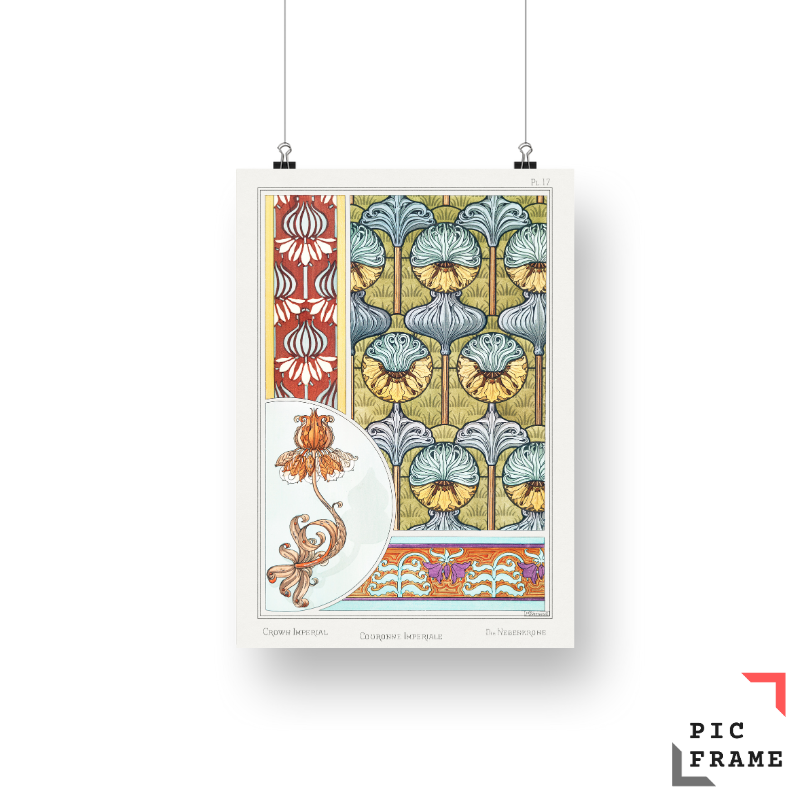 Couronne Impériale (crown imperial) from La Plante et ses Applications ornementales (1896) illustrated by Maurice Pillard Verneuil