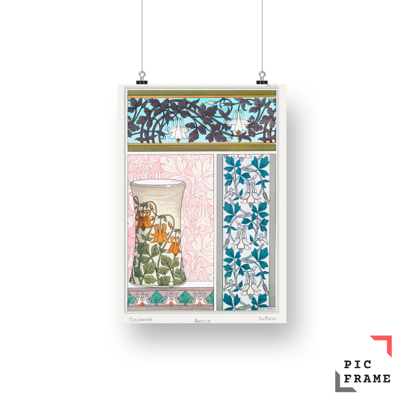 Ancolie (columbine) from La Plante et ses Applications ornementales (1896) illustrated by Maurice Pillard Verneuil 2