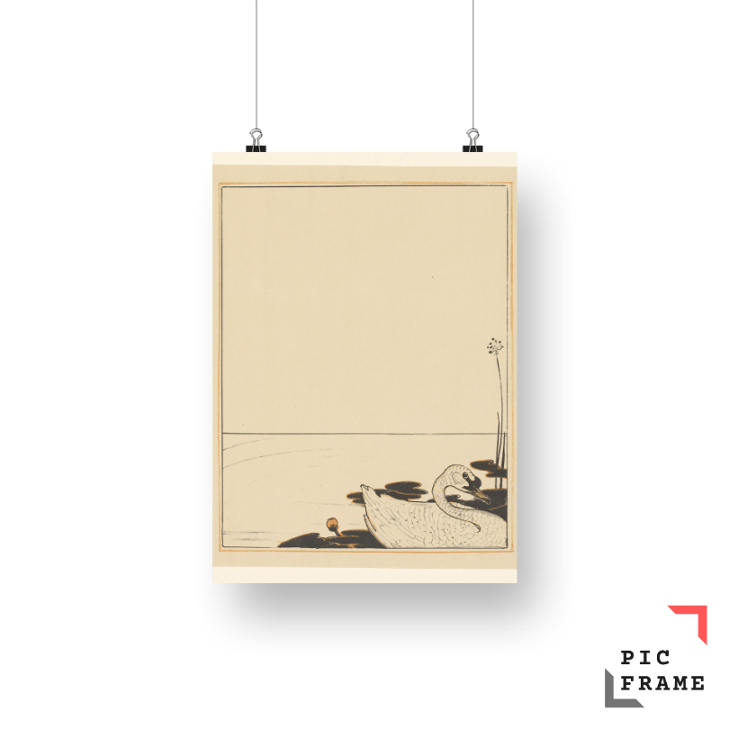 Zwemmende zwaan (1878 - 1914) by Theo van Hoytema