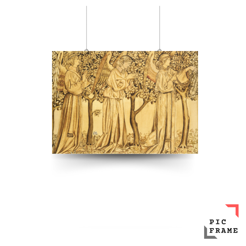 Tile Design–Processing Angels (1866) by William Morris