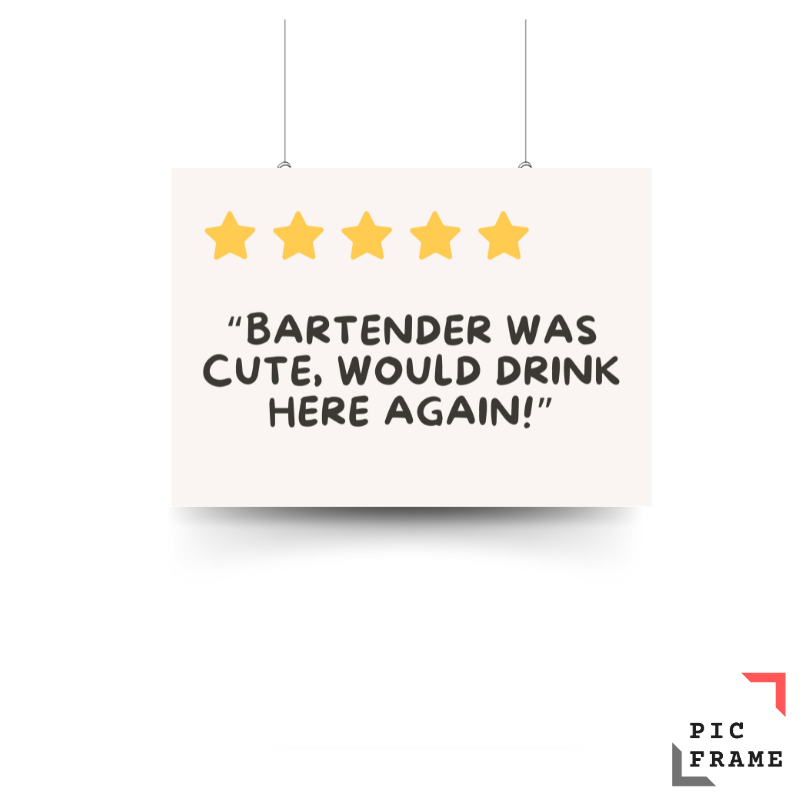 Bartender was Cute