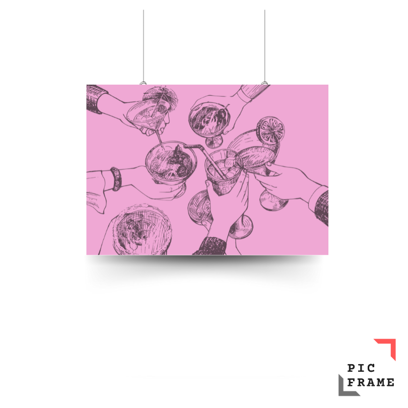 Cheers in Dark Grey ink