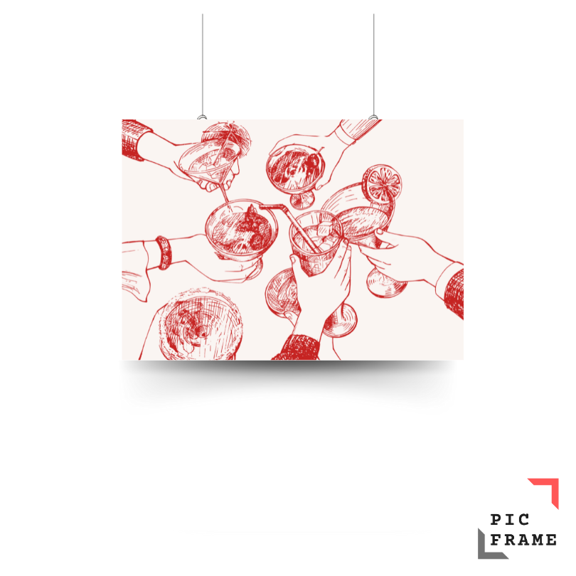 Cheers in Maroon ink