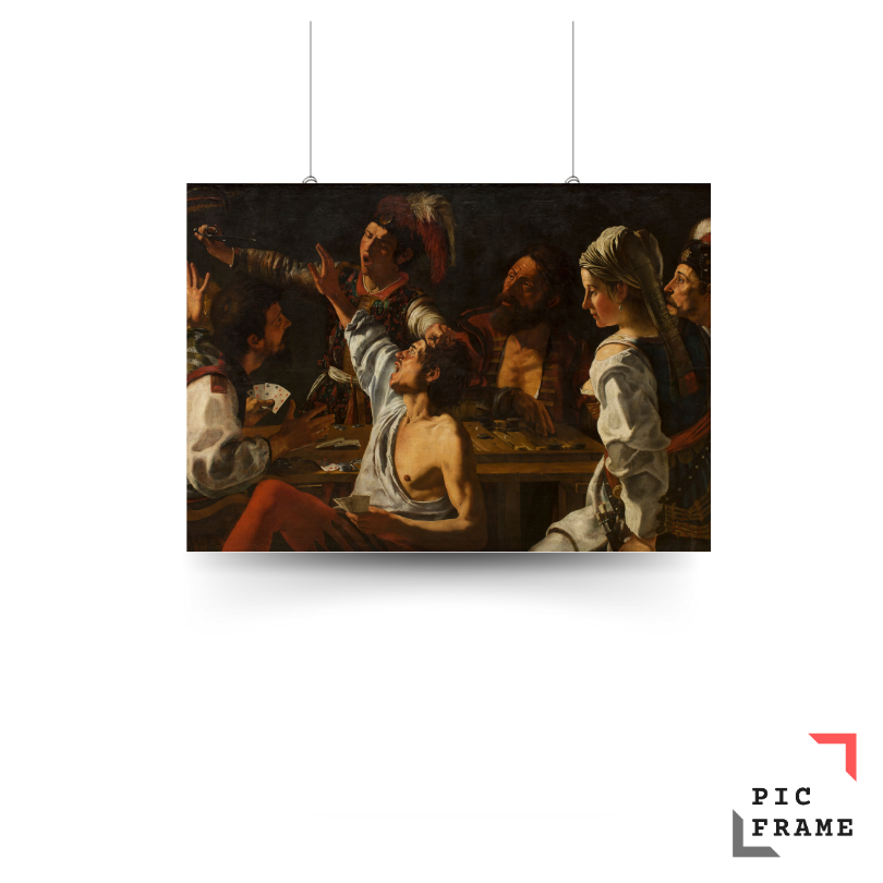 Card and Backgammon Players by Michelangelo Merisi Da Caravaggio
