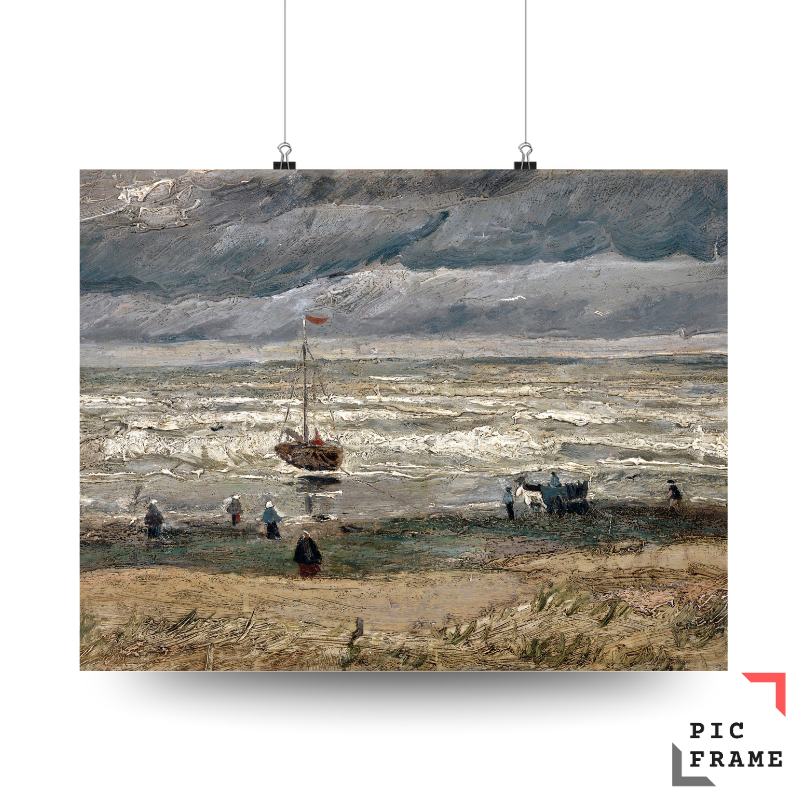 Beach at Scheveningen in Stormy Weather