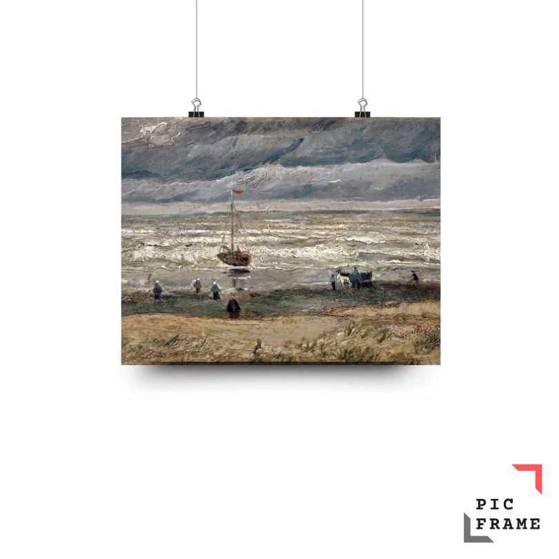 Beach at Scheveningen in Stormy Weather