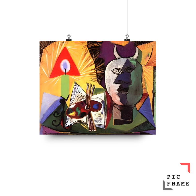 CANDLE, PALETTE, MINOTAUR HEAD