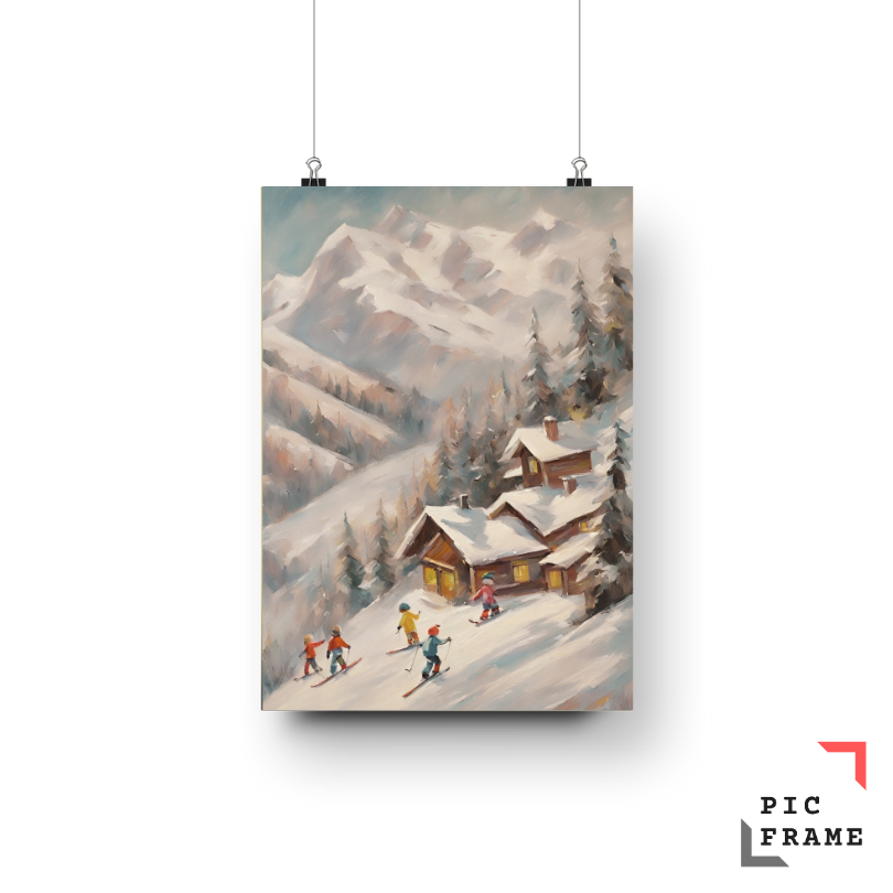 Cabins in the Snowy Pines