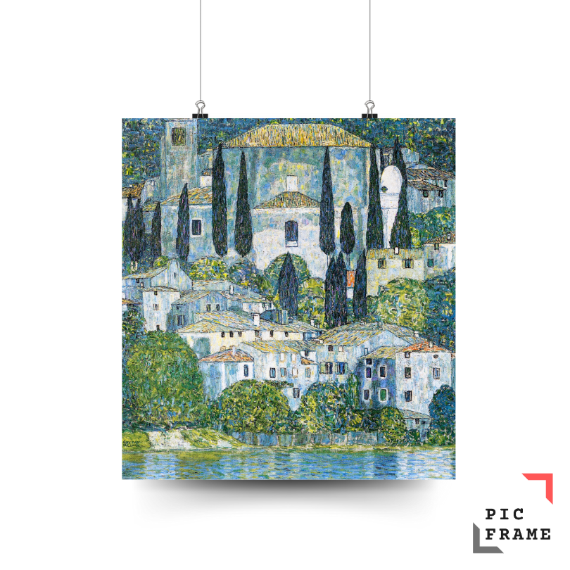 Church in Cassone Landscape with Cypresses 1913