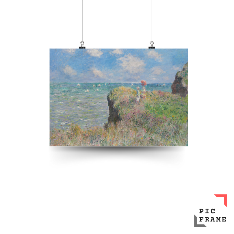 Cliff walk at Pourville - Claude Monet 1882