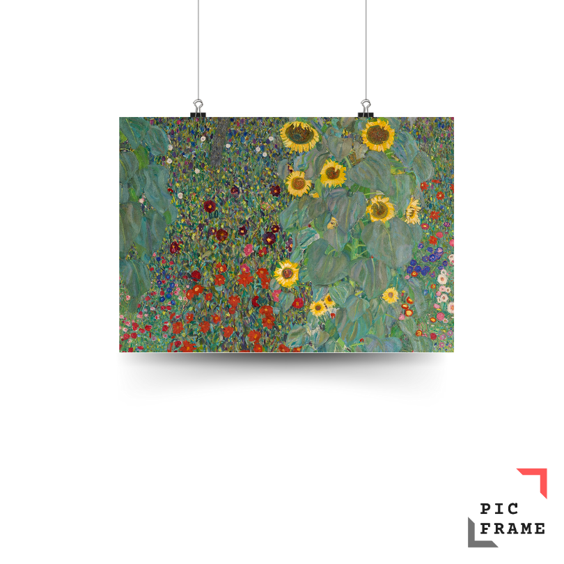 Farm Garden with Sunflowers