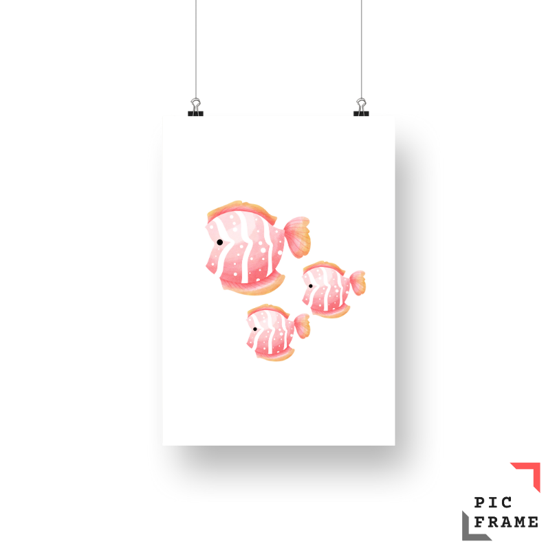Fishes in peach