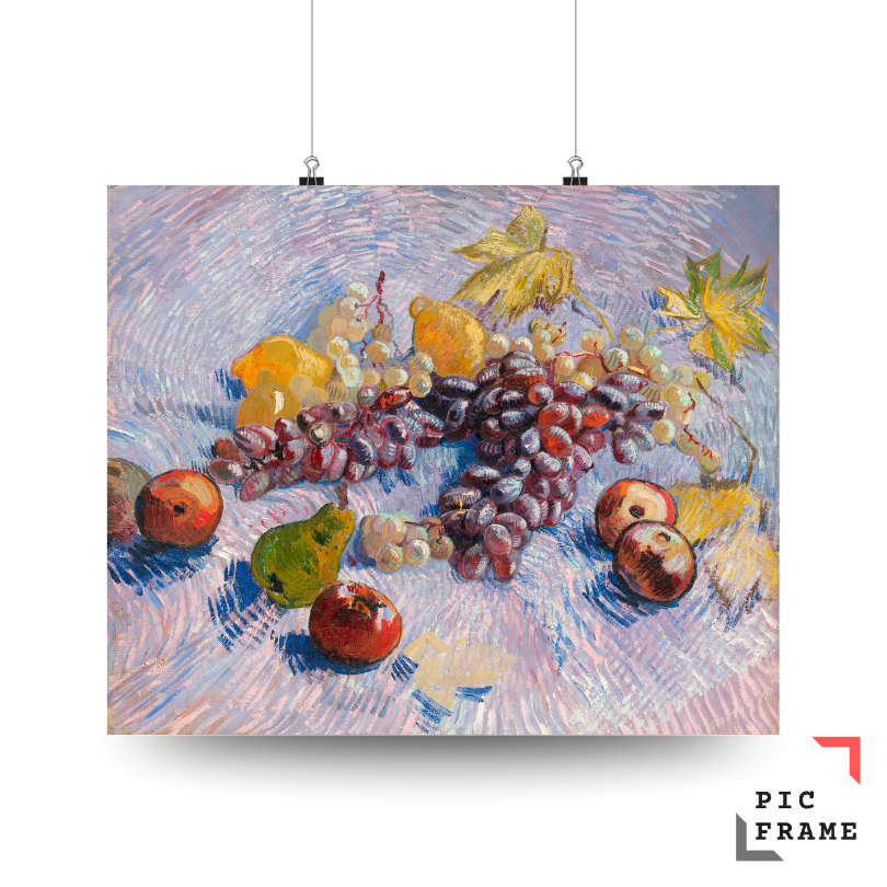 Grapes, Lemons, Pears, and Apples