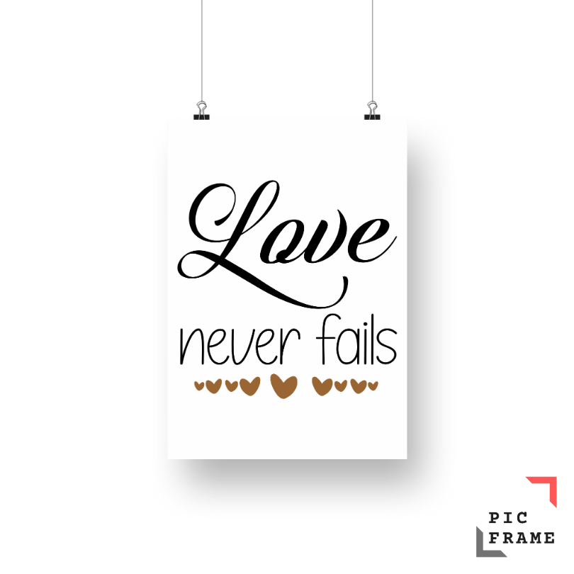 Love never fails