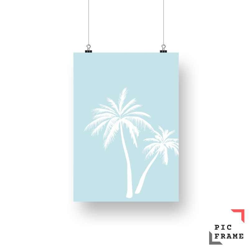 Palmtree Light Blue