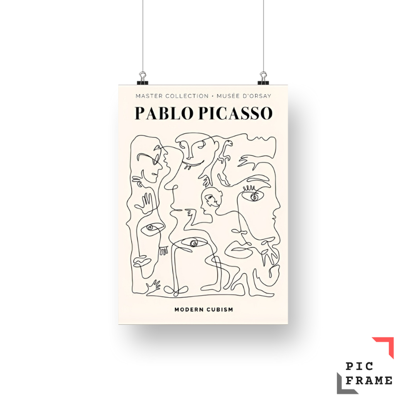 Picasso Line Art Faces