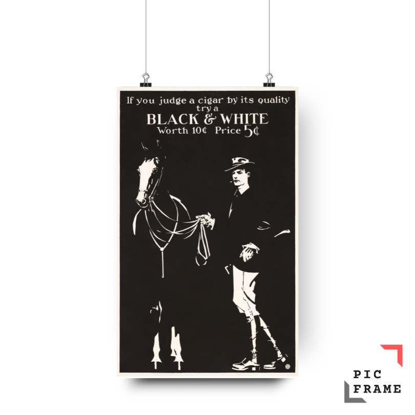 If you judge a cigar by its quality try a Black & White (ca. 1890–1900) by Edward Penfield