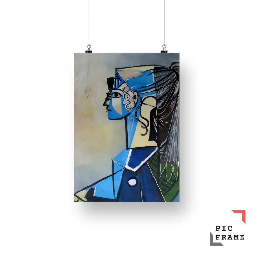 Portrait of Sylvette David in green chair