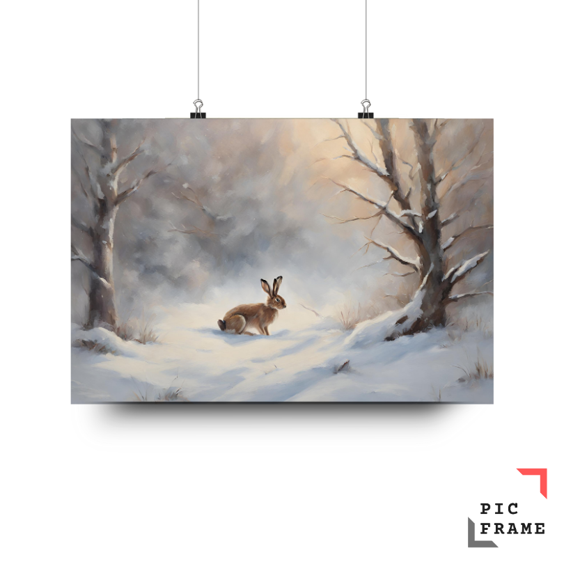 Silent Snowy Hare