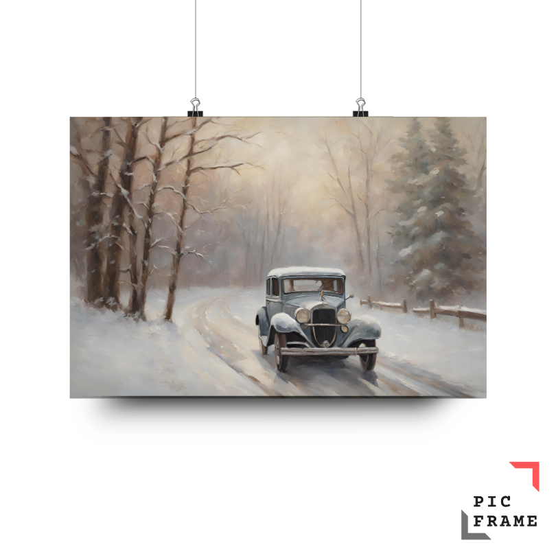 Snowy Drive Through Time