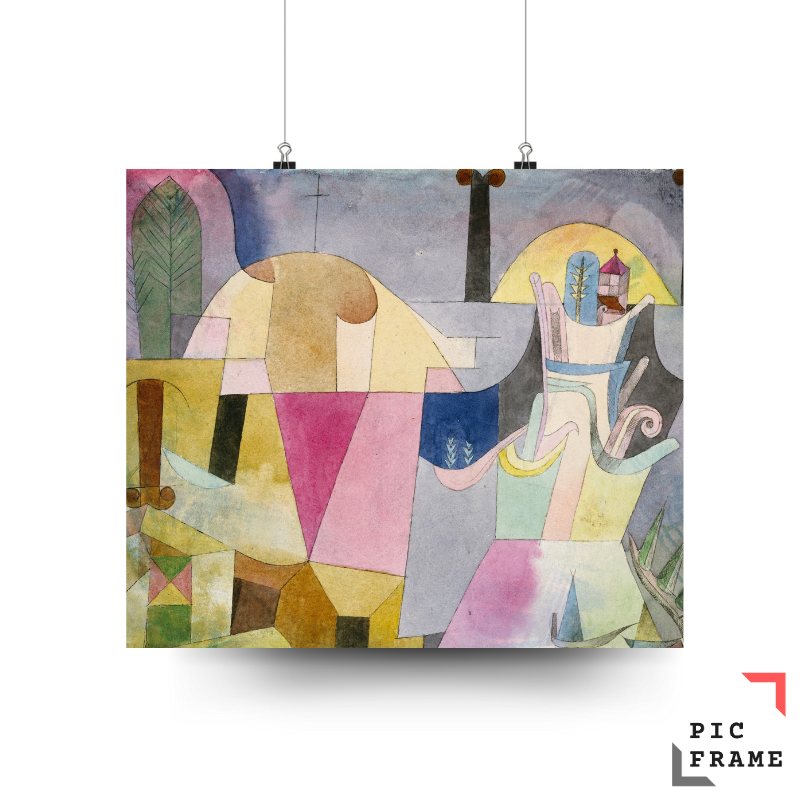 Black Columns in a Landscape (1919) by Paul Klee