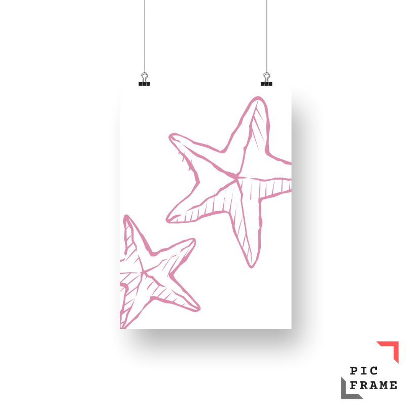 Starfish in Pink ink