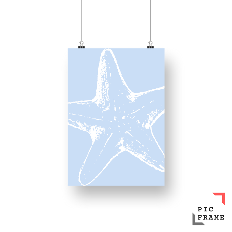 Starfish in white ink 2