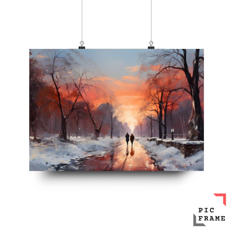 Sunset Stroll in Winter