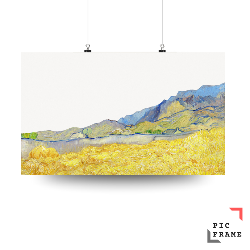 Wheatfield with a reaper