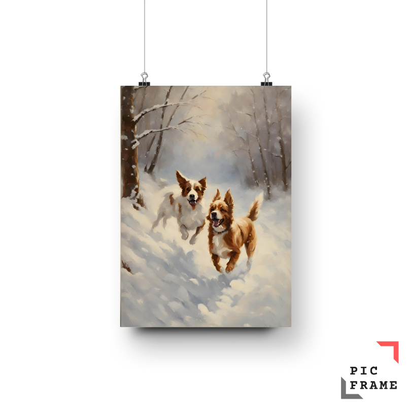 Winter's Playful Chase