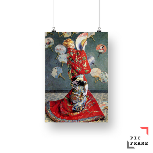 Madame Monet in a Japanese kimono