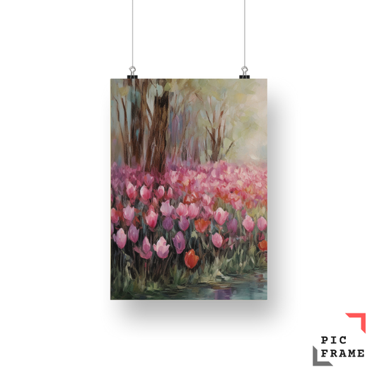 Blooming Tulip Field