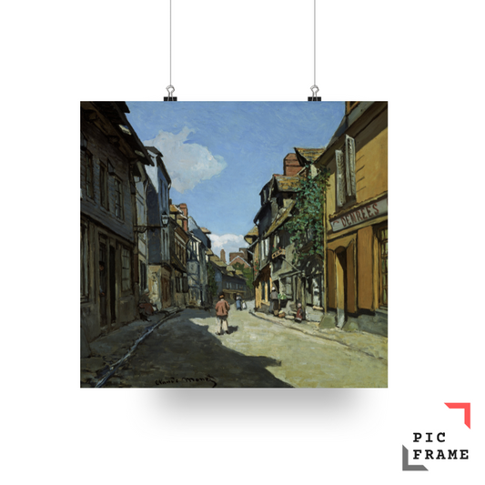 The Rue de La bavole at Honfleur by Claude Monet (1864)
