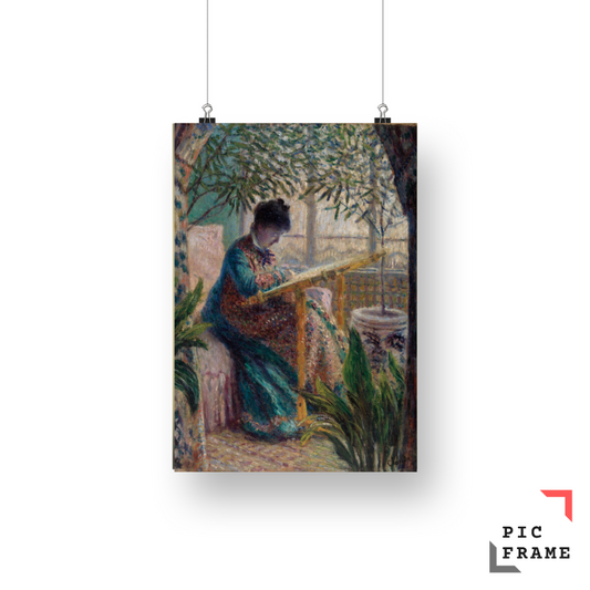 Madame Monet Embroidering