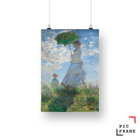 Woman with a Parasol - Madame Monet and Her Son