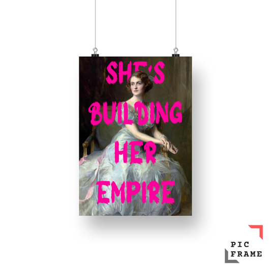 She's building...