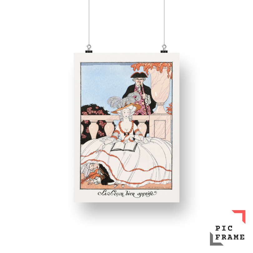 La Leçon bien apprise (1919)  by George Barbier