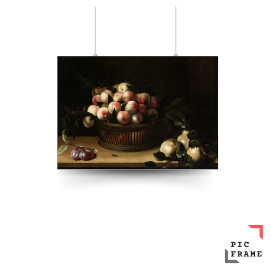 Basket of Peaches, with Quinces, and Plums by Louise Moillon