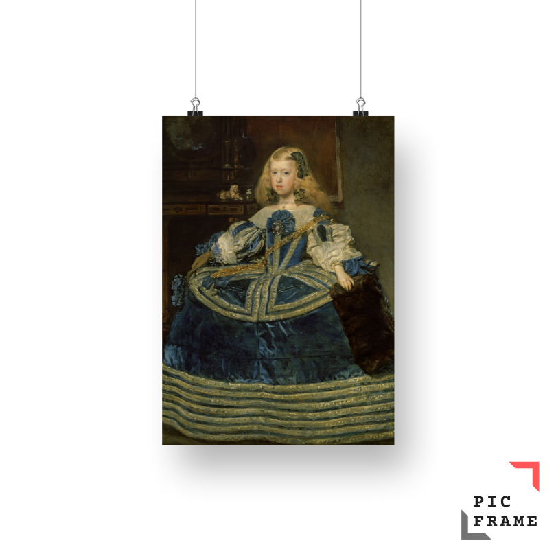 Infanta Margarita Teresa in a Blue Dress (1659) baroque oil painting by Diego Velázquez