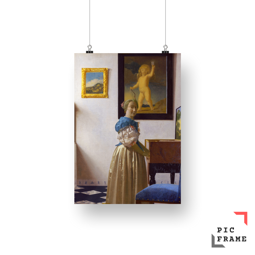 Johannes Vermeer’s Lady Standing at a Virginal