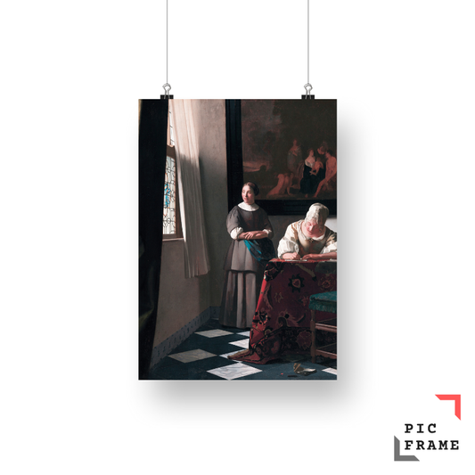 Johannes Vermeer’s Lady Writing a Letter with her Maid