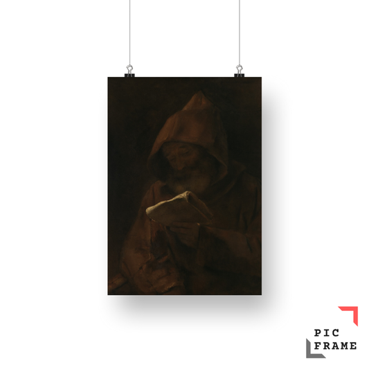 Monk reading, 1661 by Rembrandt van Rijn