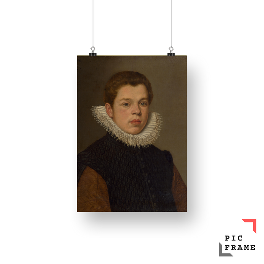 Portrait of a young man with a white ruff collar